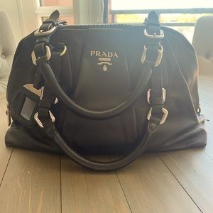Authentic Prada Black Leather Handbag